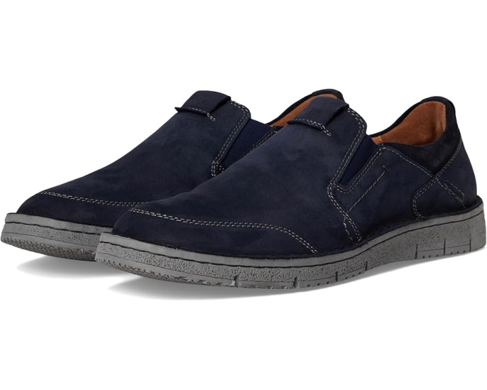 Мокасины Josef Seibel Ruben 03 из нубука с ручной строчкой