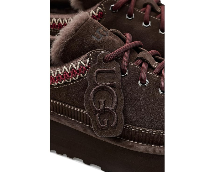 Домашние тапочки UGG Heritage Lace-Up со съемным шармом из овчины