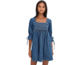 Мини-платье Free People Sonora Denim из денима с квадратным вырезом