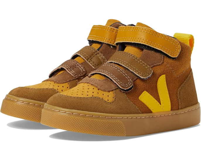 Кроссовки VEJA Small V-10 M Suede для малышей с кожаным верхом и липучкой