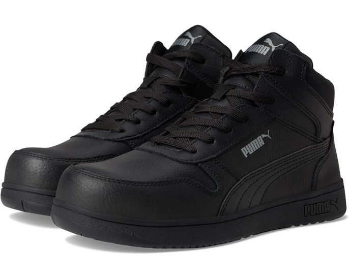 Рабочие кроссовки Puma Frontcourt Leather Mid с композитным мыском