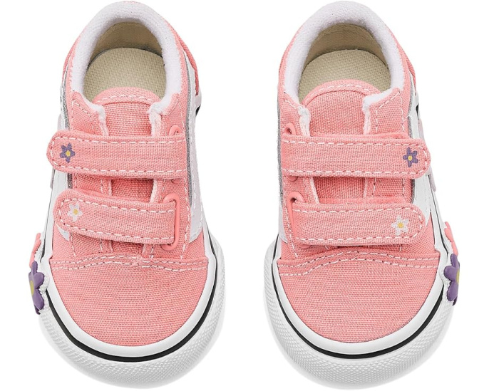 Vans Old Skool V Flower кроссовки с цветочной вышивкой для малышей