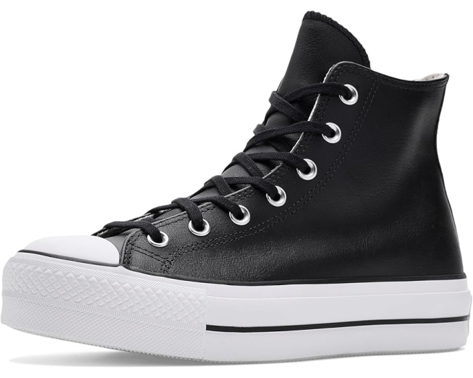 Converse Chuck Taylor All Star высокие кожаные кроссовки на платформе