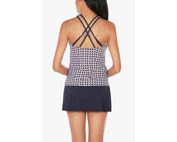 Танкини Nautica Geo My Way High Neck с глубоким синим цветом