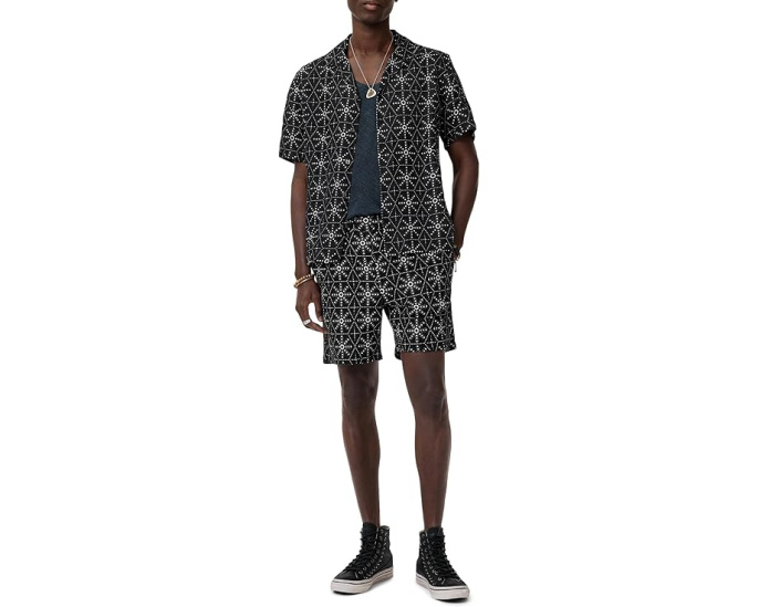 Шорты John Varvatos Daryl из льняной смеси с эластичным поясом