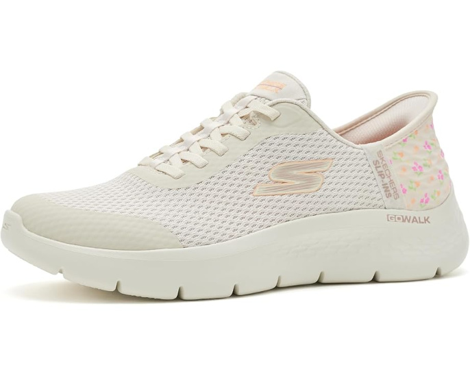 SKECHERS Performance Go Walk Flex Lily Rose с эластичными шнурками и сетчатым верхом