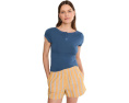 Топ Morning Pages Henley-Soli от Free People темно-синий