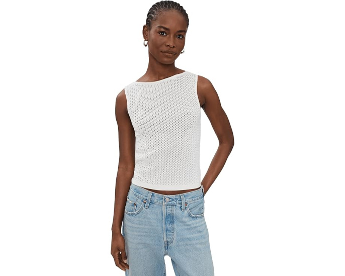 Топ с лодочкой и вязаным кружевом Joe's Jeans