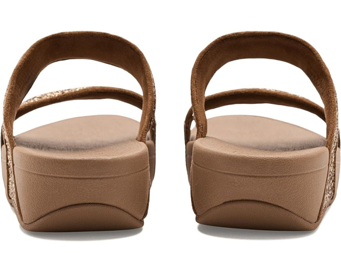 Блестящие сандалии-слайды FitFlop Lulu с двумя ремешками
