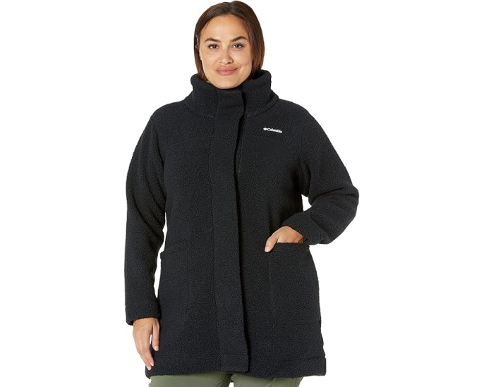 Длинное пальто Columbia Plus Size Panorama с ветрозащитным клапаном