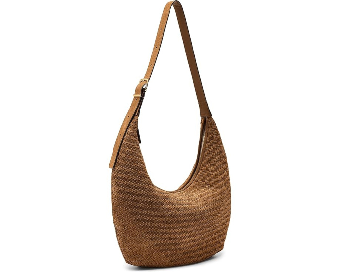 Madewell The Essential Curve Shoulder Bag сумка из замши плетеная