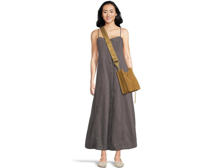 Сумка Rebecca Minkoff Darren Medium Feed из замши со съемным ремнем