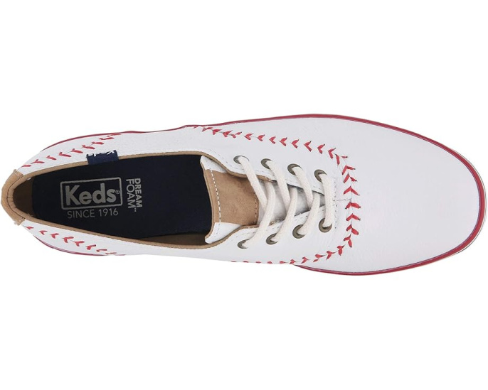 Кроссовки Keds Champion Leather Pennant из кожи с бейсбольной строчкой