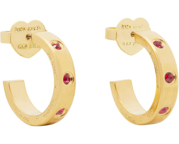 Серьги-гвоздики Kate Spade New York Set In Stone Huggies с камнями