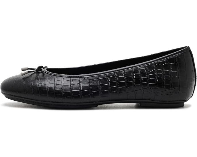 Балетки Delicato Crocodile из кожи с принтом крокодила FitFlop