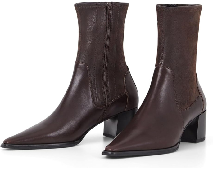Ботильоны Giselle Leather Stretch Booties Vagabond Shoemakers с каблуком