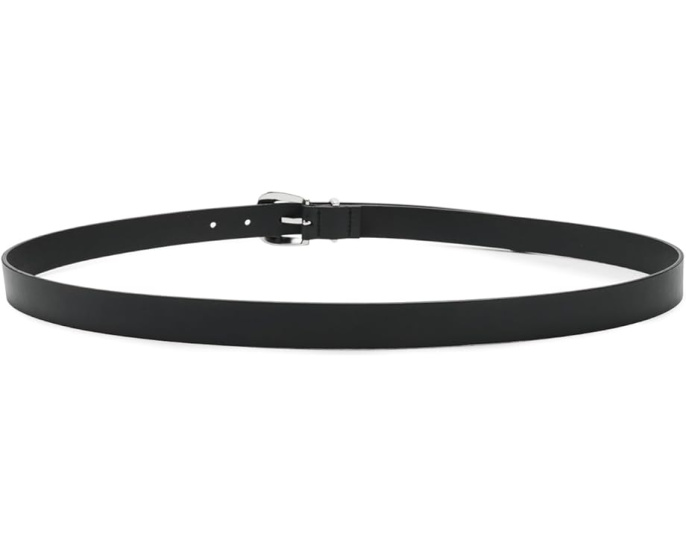 Узкий кожаный ремень Madewell Skinny Leather Western с металлической пряжкой