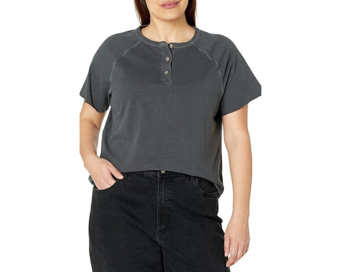 Plus Bells Henley Tee от Madewell хлопковая футболка