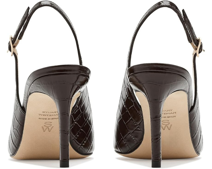 Туфли Stuart Power Slingback 75 Stuart Weitzman на шпильке с открытым мысом