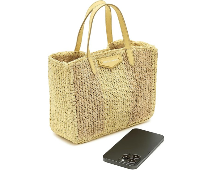 Мини-сумка Tote Rebecca Minkoff из соломки