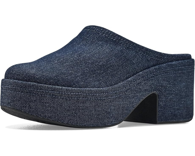 Мюли FitFlop Platfforms Denim на каблуке с клиновидной подошвой