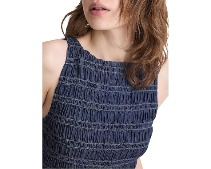 Платье Madewell джинсовое с круглым вырезом и напуском