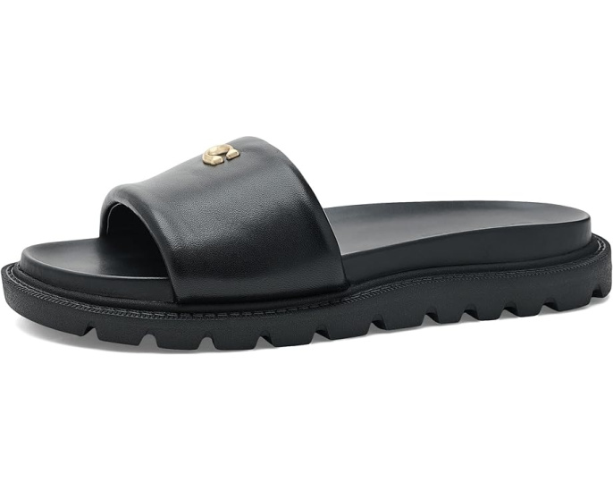 Сандалии Brynn Leather Slide из кожи бренда COACH