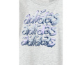 Комплект adidas Kids Back Pleated Heather Tee Mesh Short Set с логотипом и плиссировкой