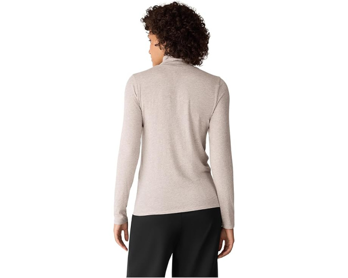 Тонкий джемпер Eileen Fisher с воротником-водолазкой и полупрозрачным эффектом
