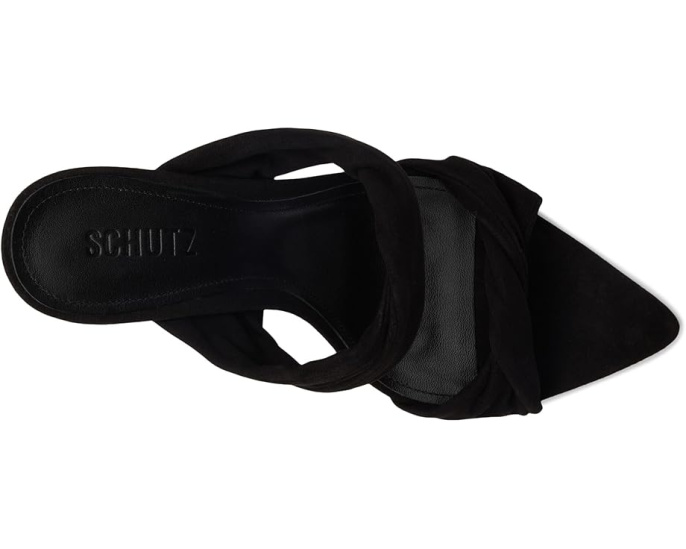 Туфли-мюли Schutz Meline из замши на скульптурной шпильке