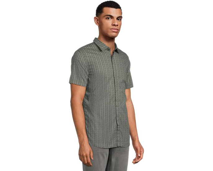 Рубашка Armani Exchange с микропринтом и коротким рукавом
