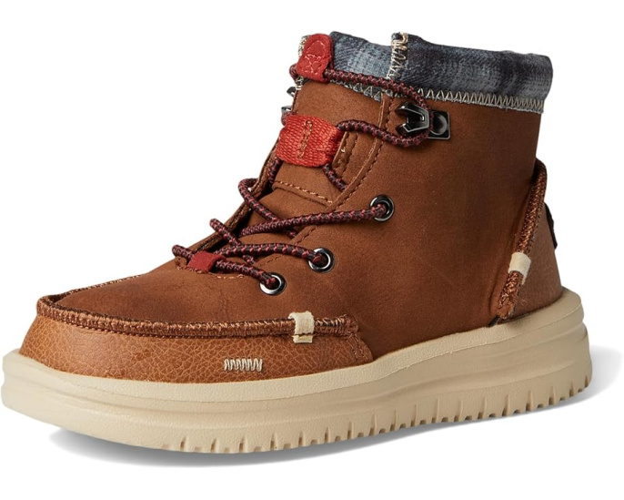 Детские ботинки Hey Dude Bradley Classic с кожаным верхом и технологией Memory Foam