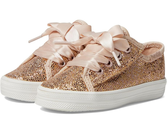 Keds Kickstart Jr. Celebrations блестящие кроссовки для детей с атласными шнурками