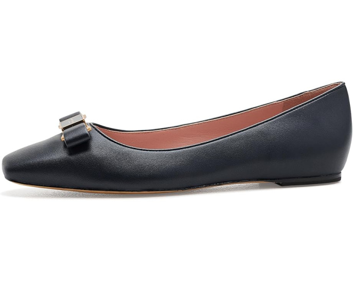 Kate Spade New York балетки Bowdie Smooth Leather с бантом и квадратным носком