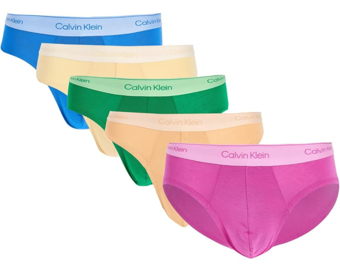 Трусы Calvin Klein Pride Cotton Hip Brief 5 штук с влагоотводящим хлопком