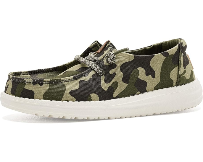 Hey Dude Кроссовки Wendy Essential Camo для детей с камуфляжным принтом