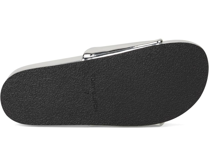 Сандалии Patos Mismatch Hammered Slide от Tory Burch с металлическим декором и платформой