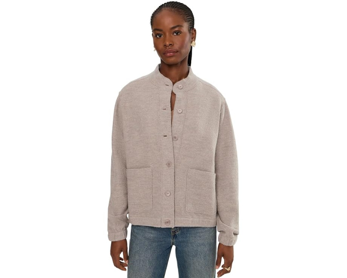 Lightweight Boiled Wool Stand Collar Jacket