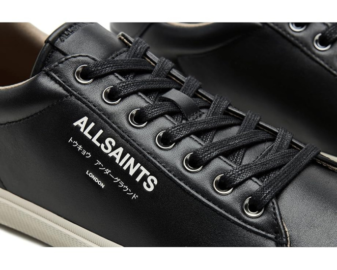 Кроссовки AllSaints Underground Leather Low Top на плоской подошве