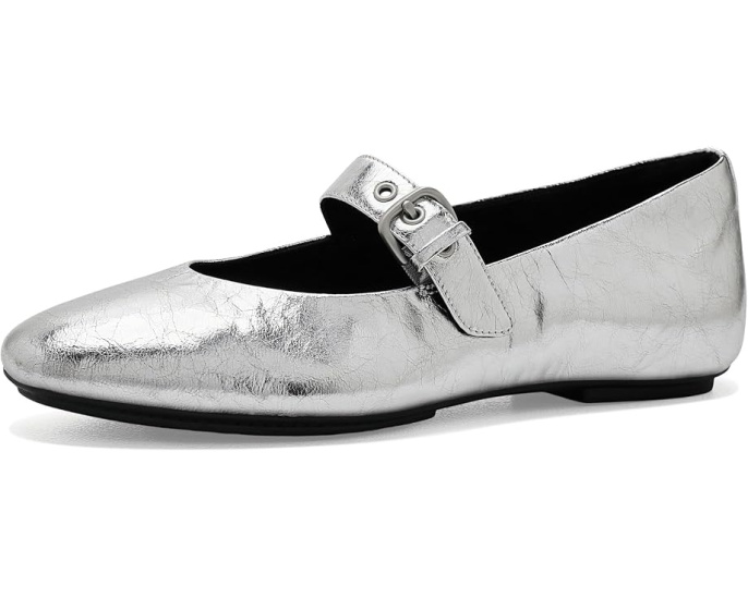 FitFlop Delicato Metallic Mary Janes на плоском ходу