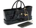 Maeve Dachshund Metal Charm Tote Bag
