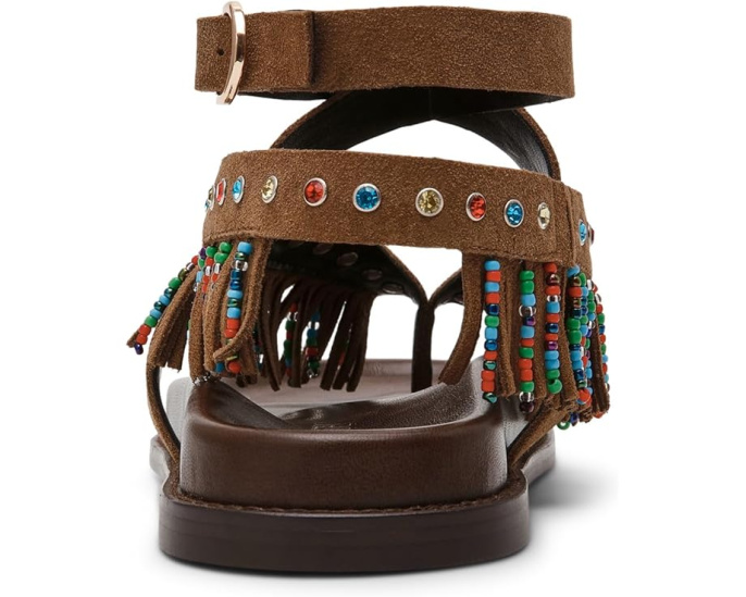 Босоножки Steve Madden Wendell с ремешками и украшениями из стразов и бахромы