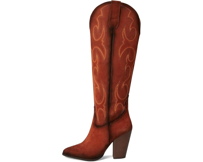 Corral Boots ботинки Q7033 до колена с вышивкой и каблуком кубин