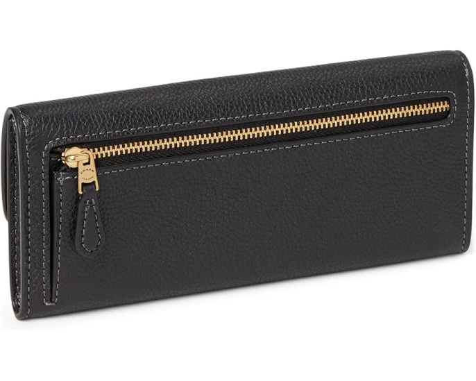 Длинный кошелек-клатч Mila Long Flap из полированной кожи от COACH