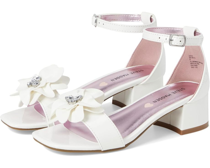 Туфли Steve Madden Lessa для детей с блестками и цветочным декором