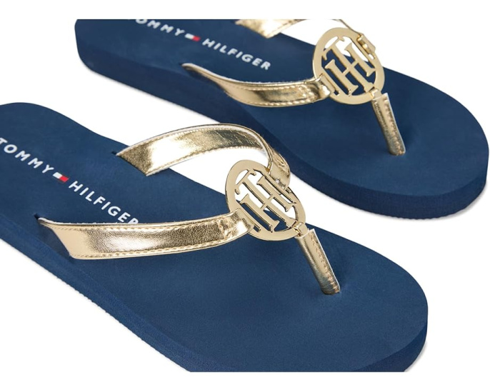 Tommy Hilfiger босоножки Crelina на танкетке золотистые