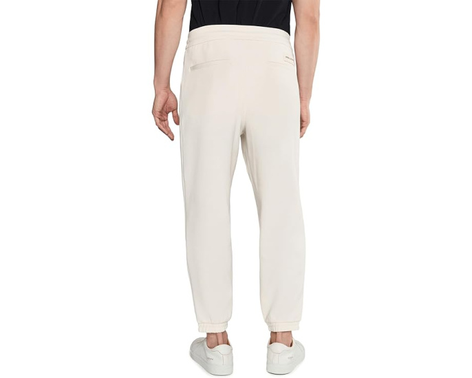 Брюки Armani Exchange из смесового хлопкового твила с эластичными манжетами и кулиской