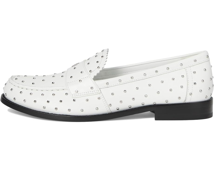 Лоферы Tory Burch Classic Stud с металлическими шипами облачно серебристые
