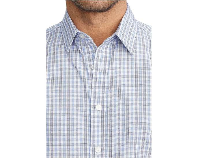 Рубашка UNTUCKit Dante Wrinkle Free в клетку голубая