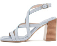 Туфли Park Block 85 на устойчивом каблуке Stuart Weitzman ярко-синие и натуральные